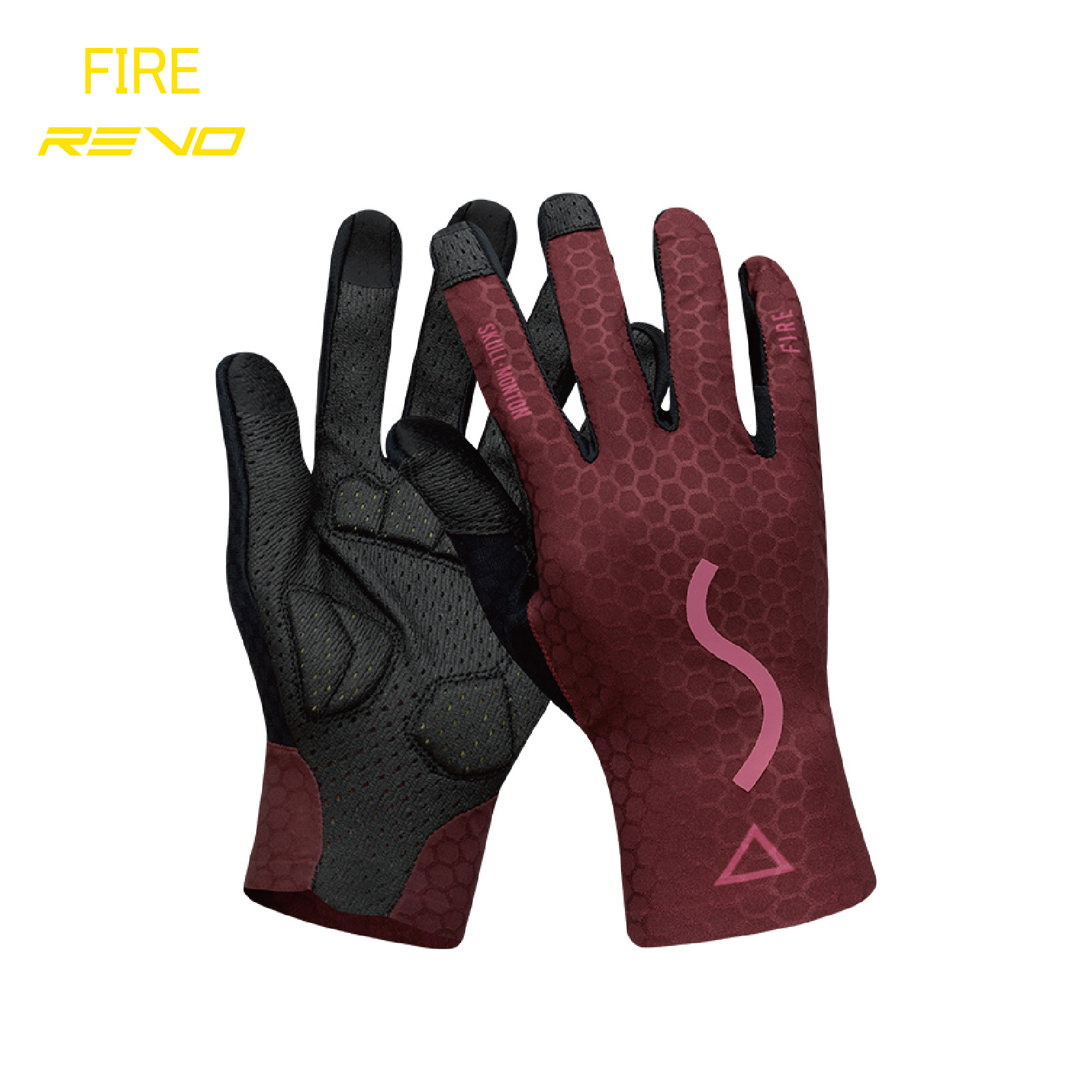 24.FIRE 酒红長指手套