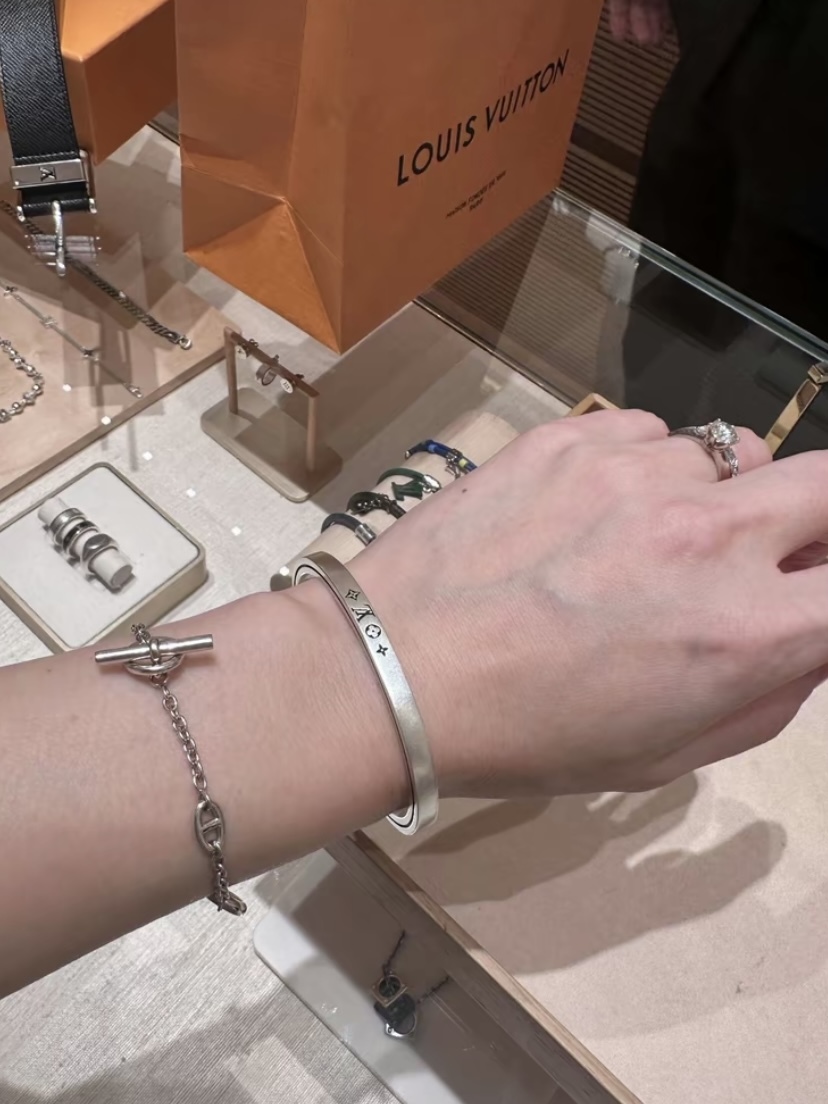 LOUIS VUITTON LV Tailor S925 純銀手鐲 手環