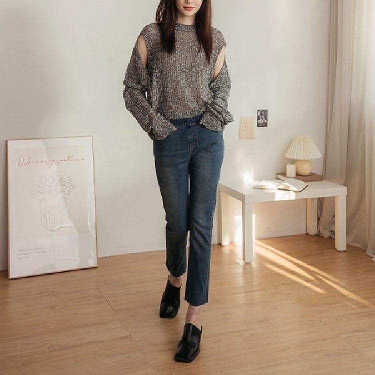 超彈力顯瘦直筒牛仔褲【S最後數量】