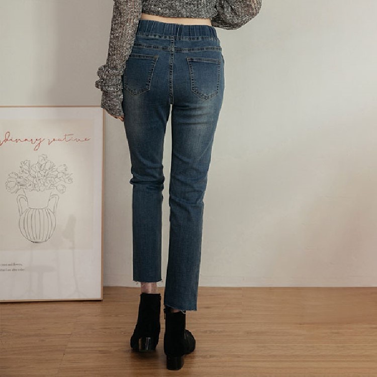 超彈力顯瘦直筒牛仔褲【S最後數量】