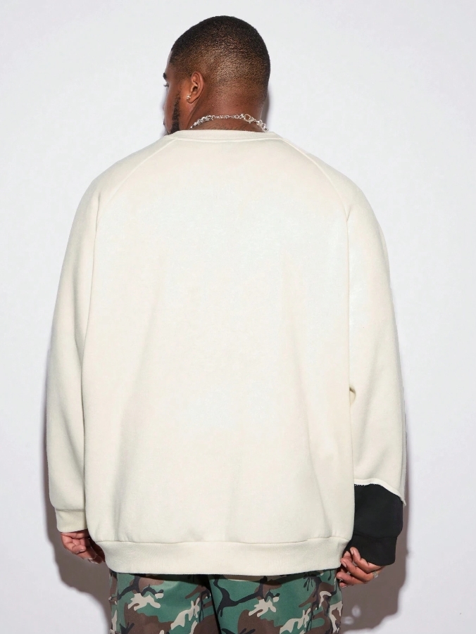 KADMAX大尺碼-秋冬長袖大學TEE〈CATW2481〉