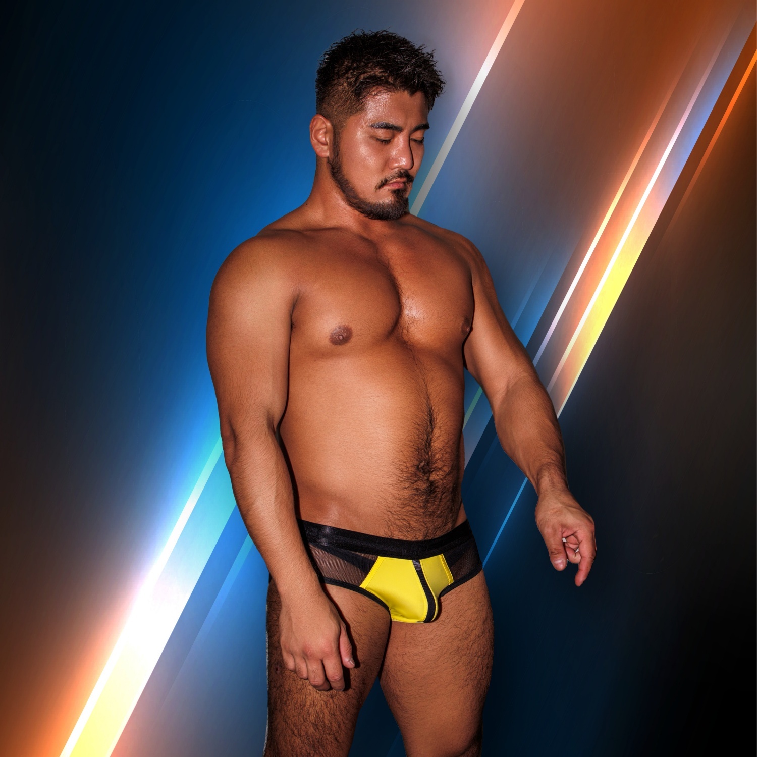 2025 全新系列  - Centerpiece 中空透視三角內褲 鮮黃/黑