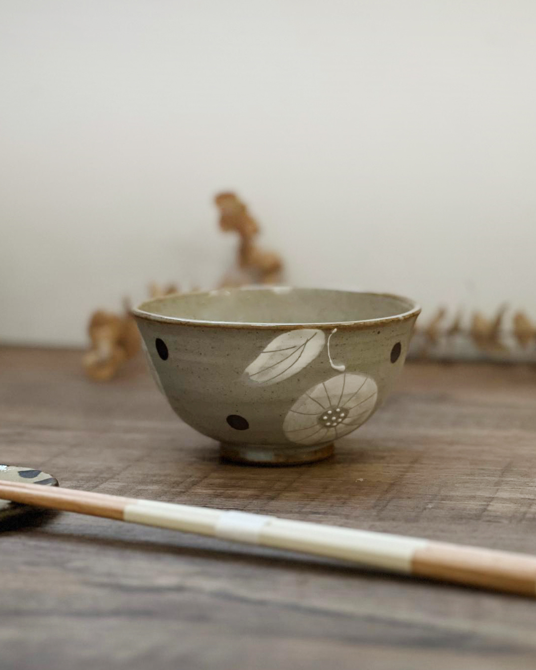 瀨戶燒 一輪花 飯碗｜KANESAN1893