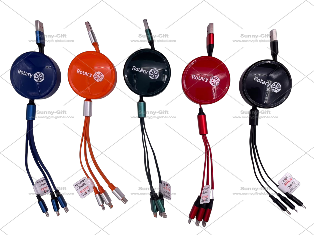 Rotary - USB Charger Cable Retractable 3 in 1