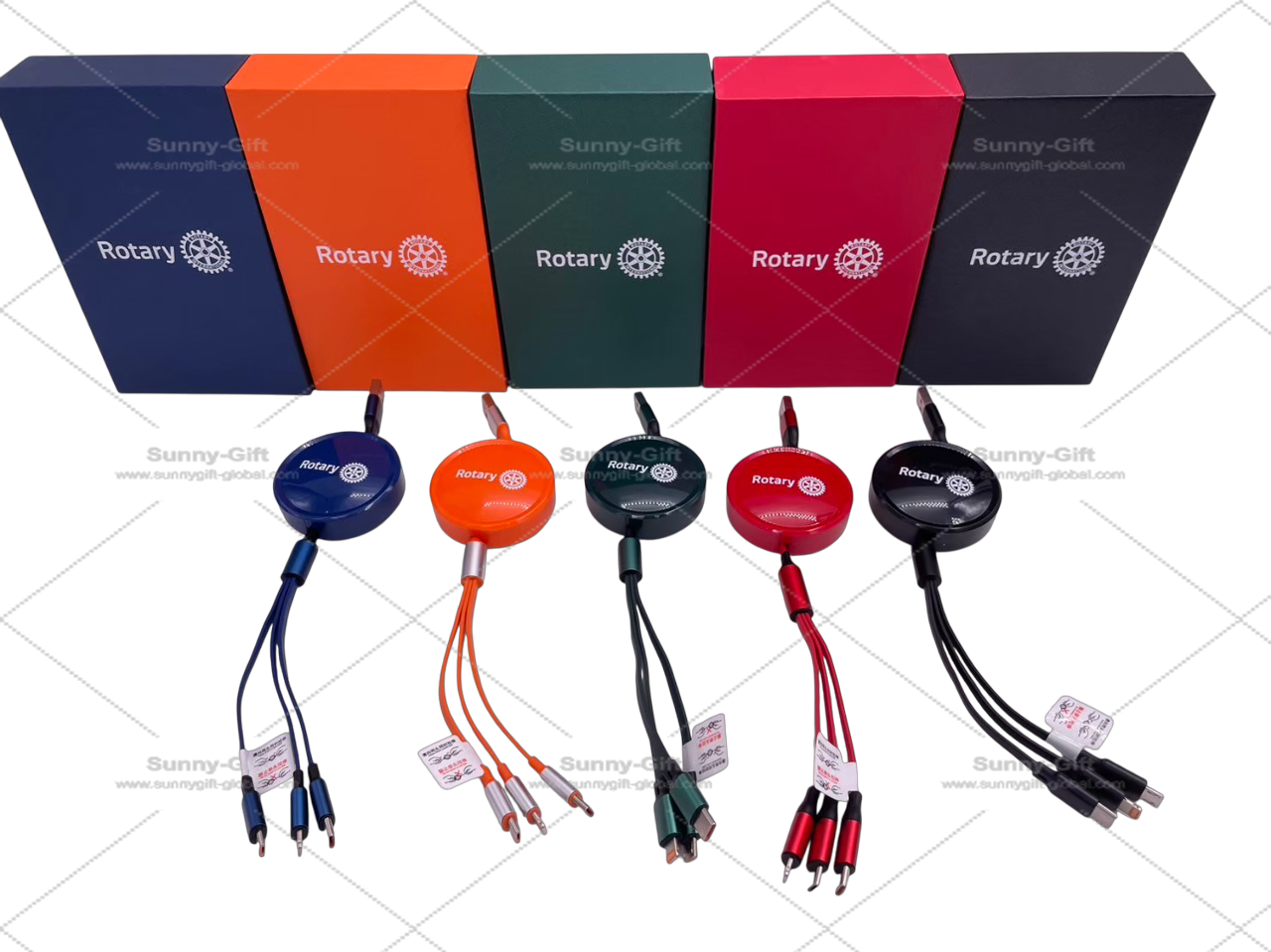 Rotary - USB Charger Cable Retractable 3 in 1