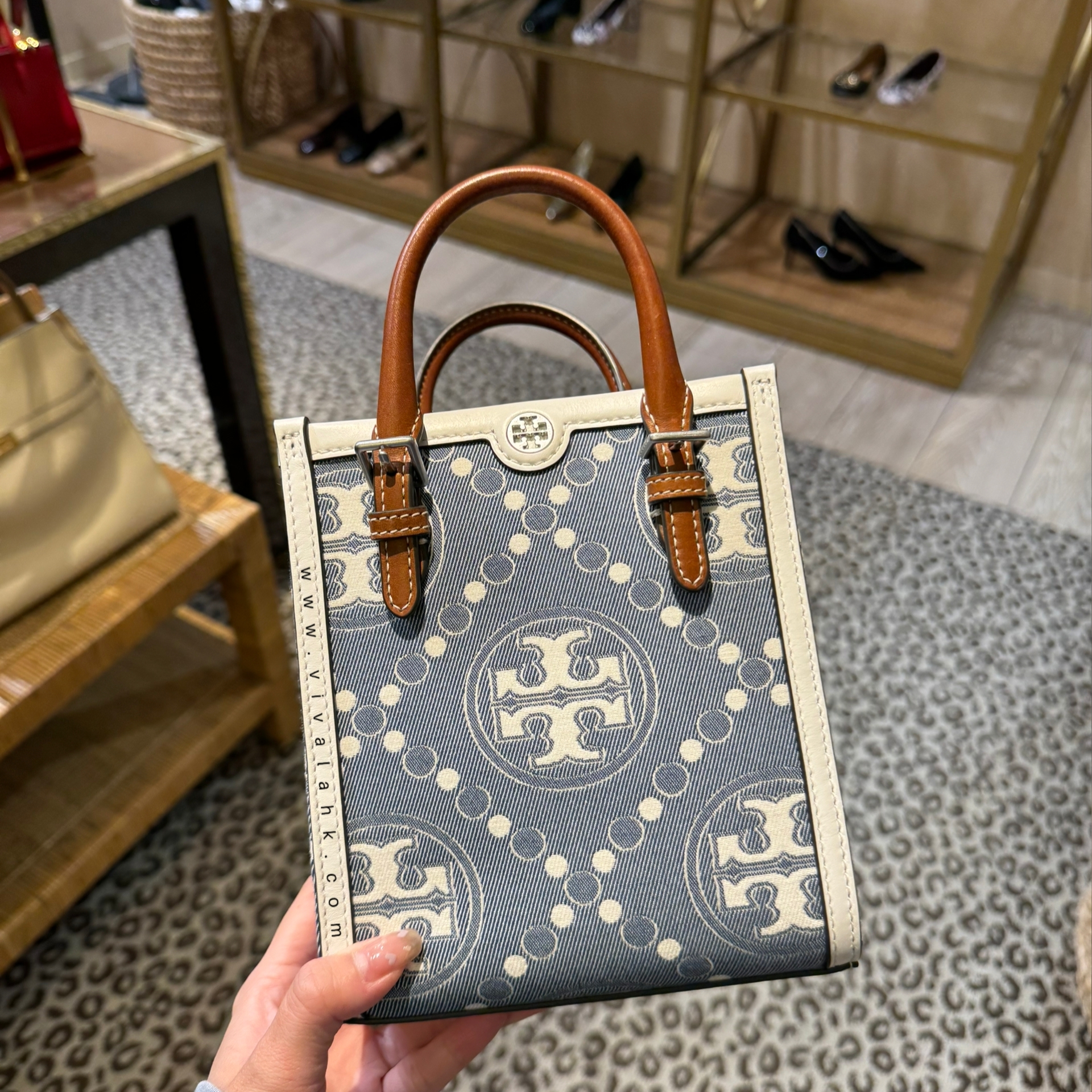 Tory Burch - T Monogram 牛仔布 Mini Tote (159639)