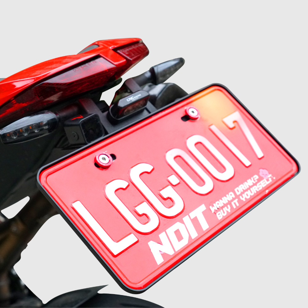 機車通用型配件｜車牌強化保護框【紅/黃牌款】