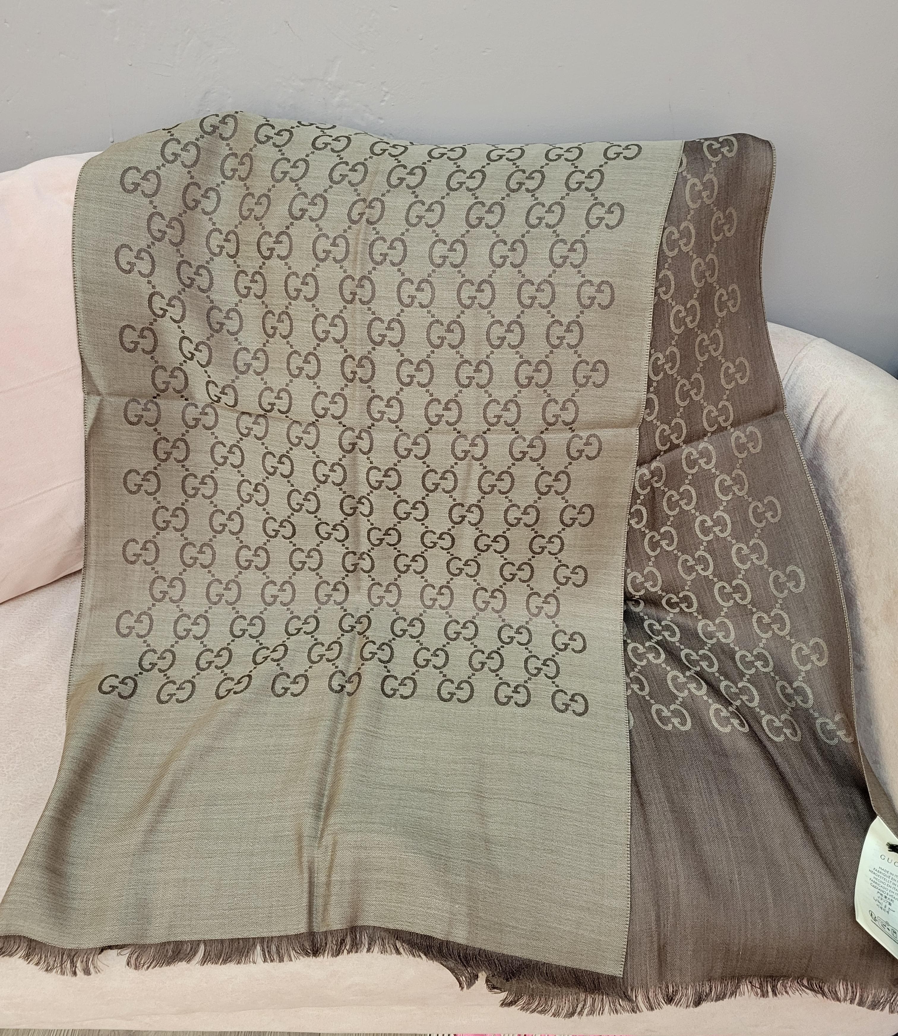 GUCCI SCARF 165904 45X180 BROWN G005 圍巾