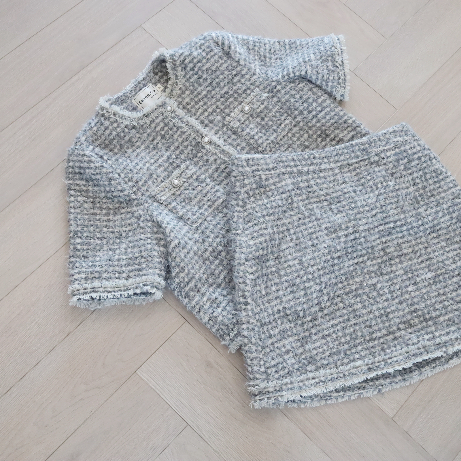 現貨 7104 7105 小香風外套＋半裙套裝