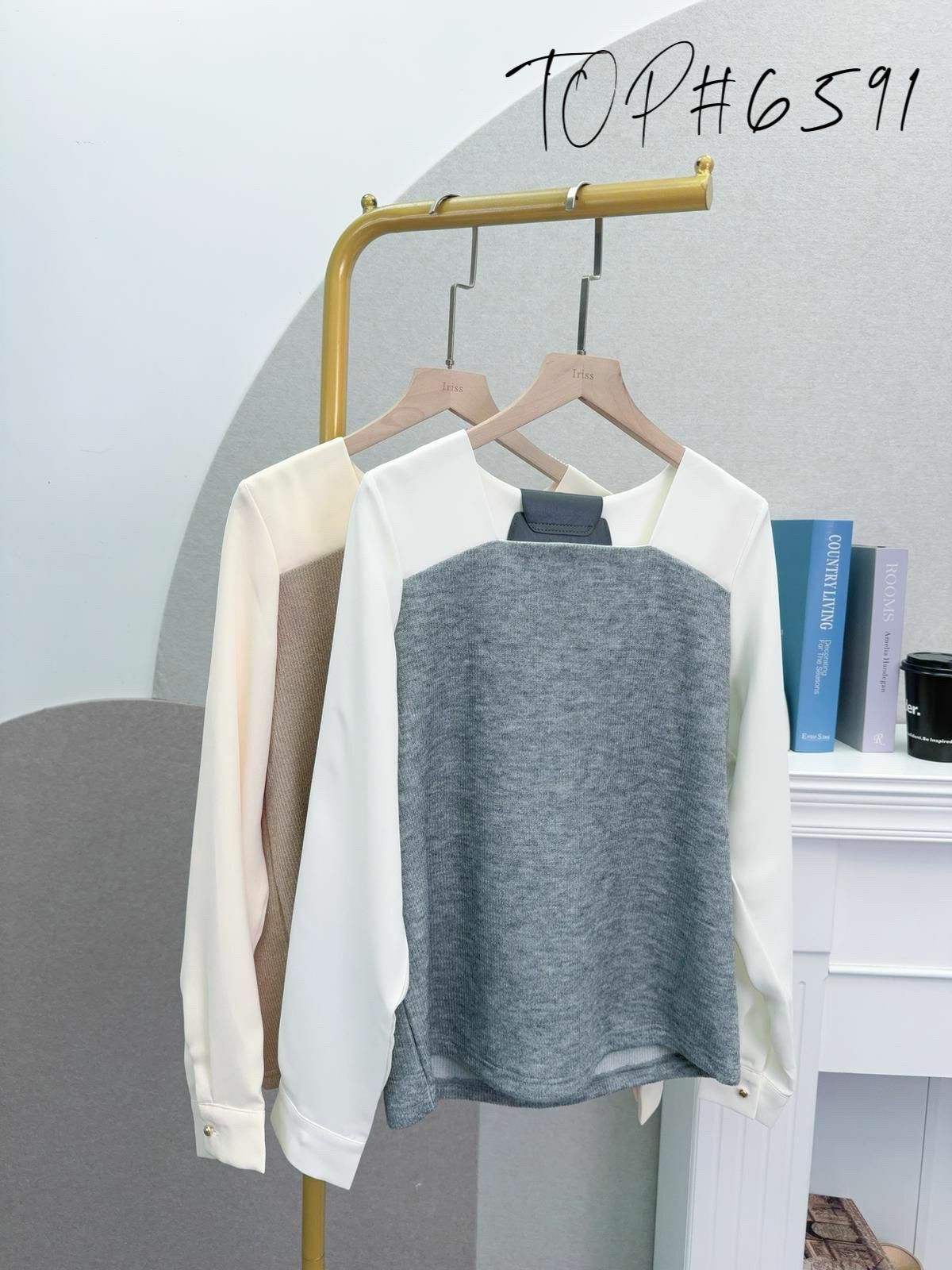 TOP#6591 ♡書香雪紡TOP♡