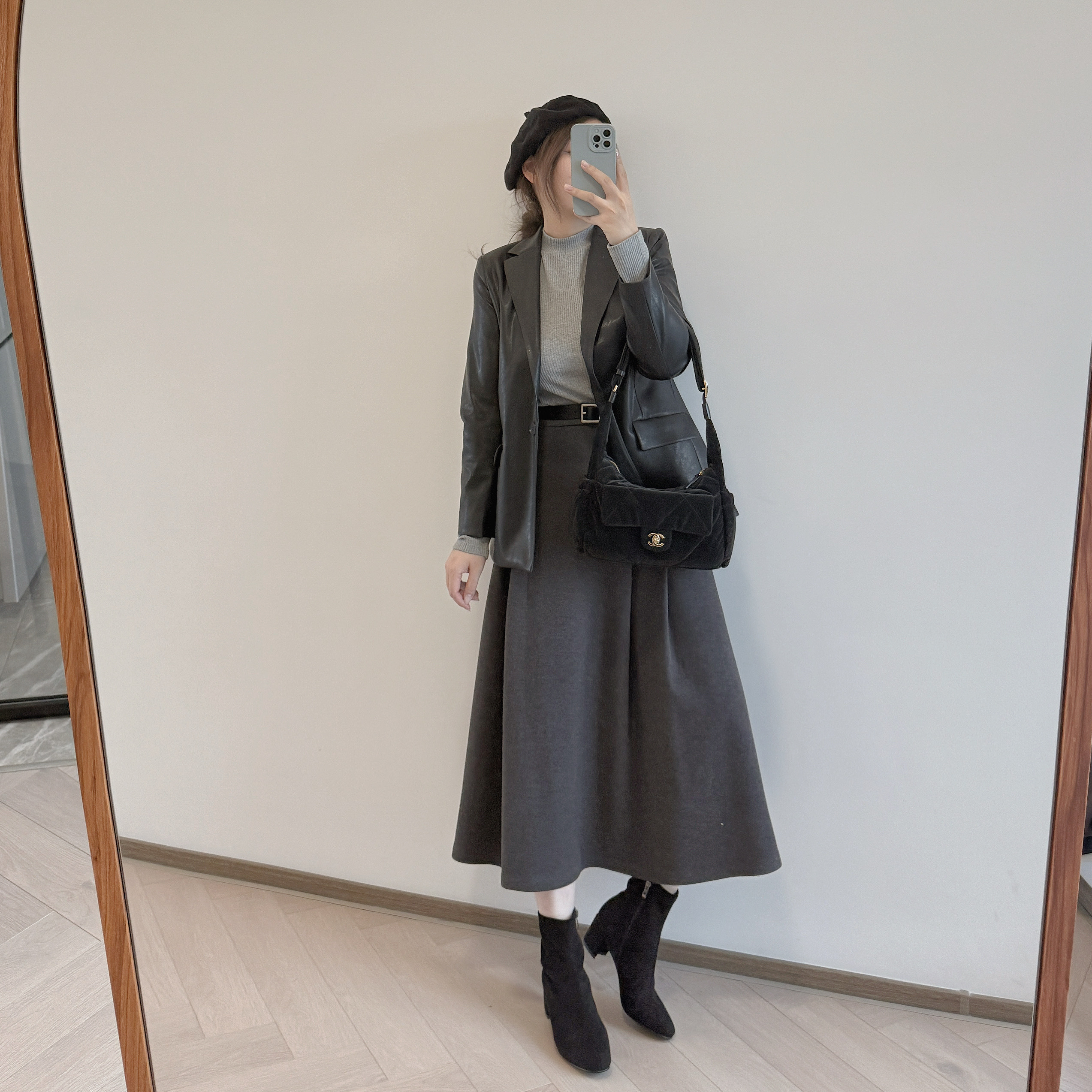 現貨 7107 修身皮面西裝外套