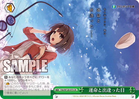 【Fsh/W120-073 CR】運命と出逢った日