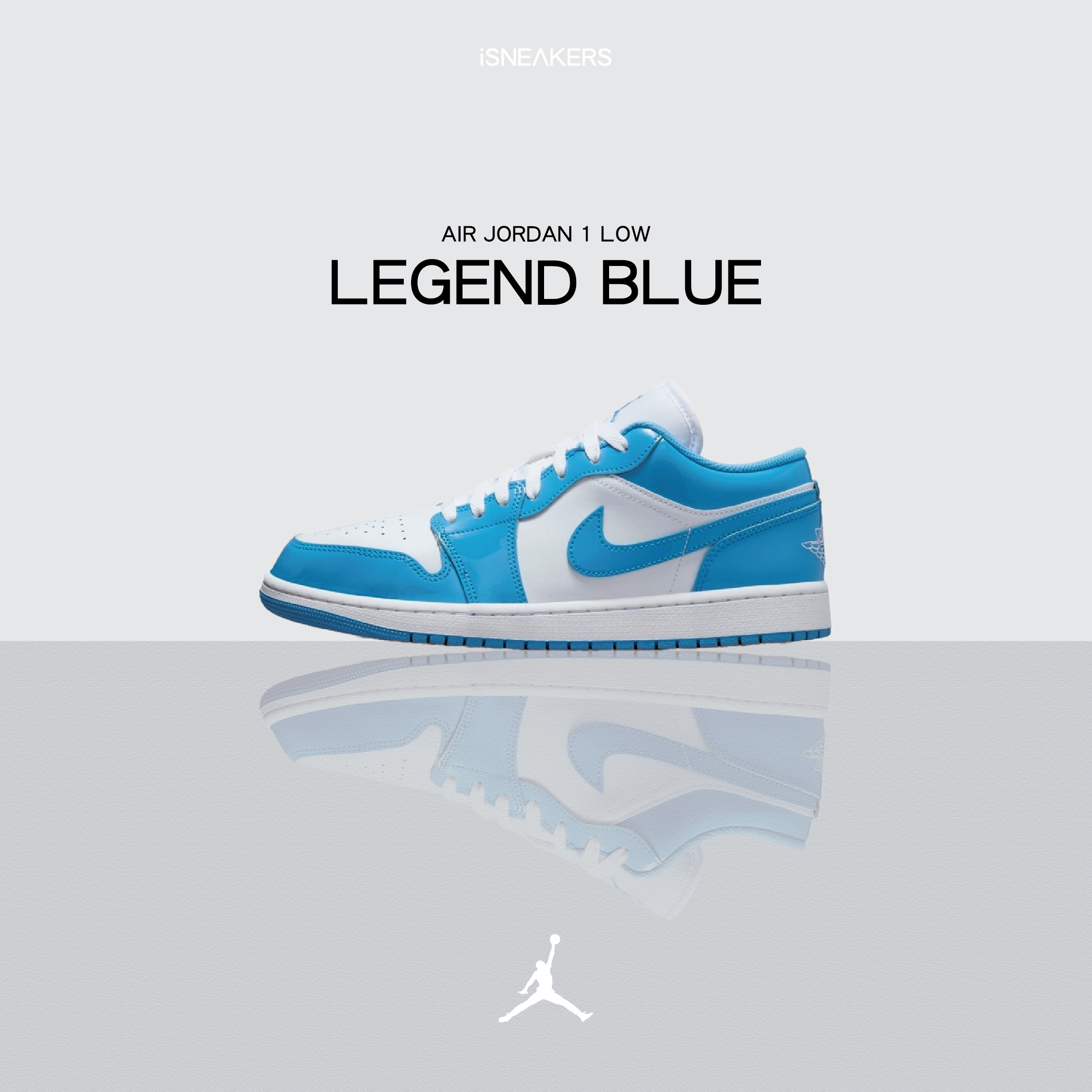 iSNEAKERS｜Air Jordan1 Low "Legend Blue" 漆皮傳奇藍 FZ2138-114