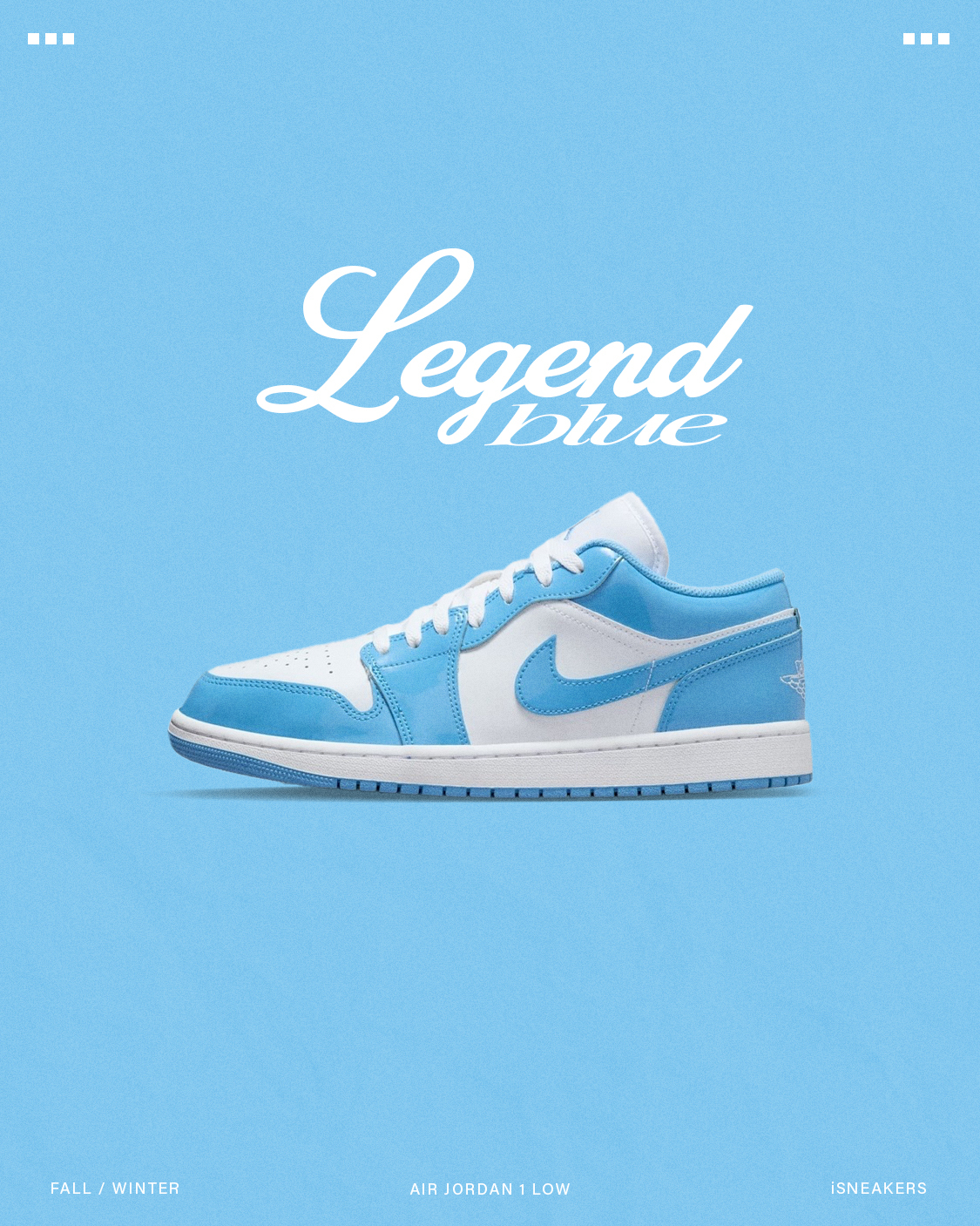 iSNEAKERS｜Air Jordan1 Low "Legend Blue" 漆皮傳奇藍 FZ2138-114
