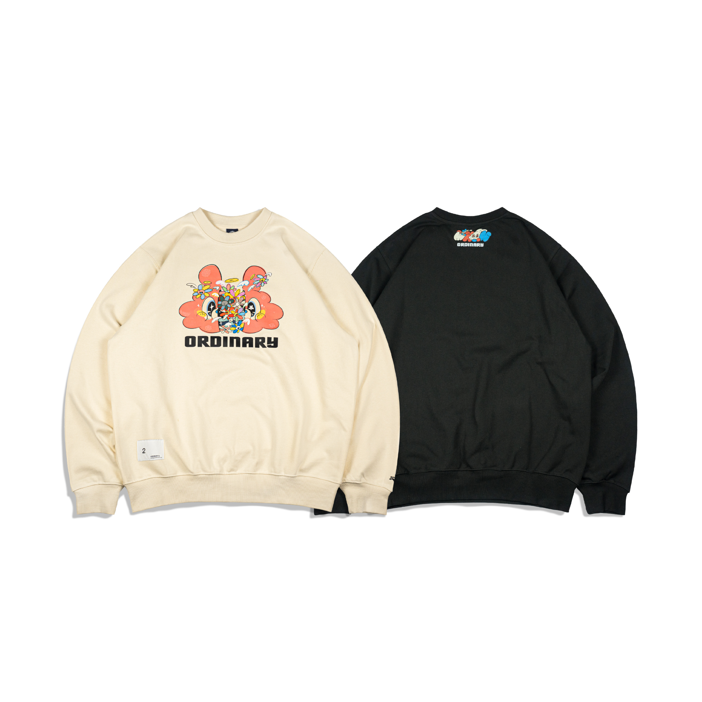 ORDINARY X WHONWHON 花花世界主題LOGO大學TEE