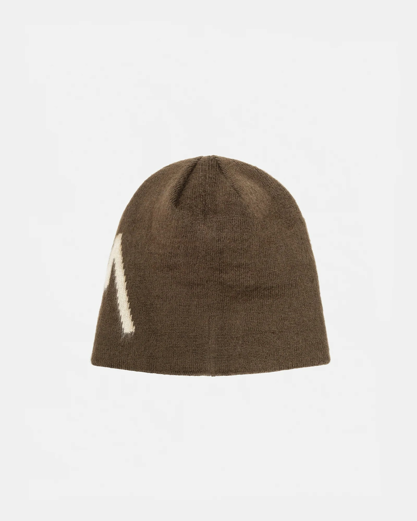 Stussy 冷帽 Brown 馬海毛 SKULLCAP BRUSHED OUT STOCK