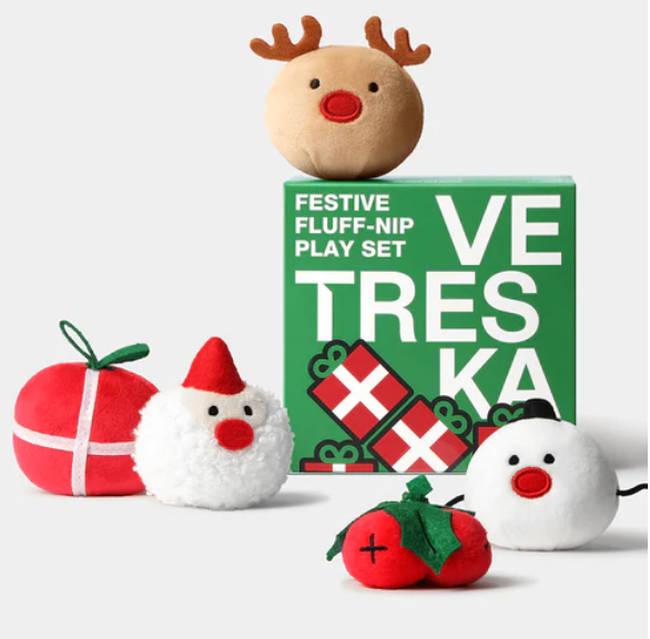 Vetreska - Festive Fluff-Nip Play Set (Cat Toy)