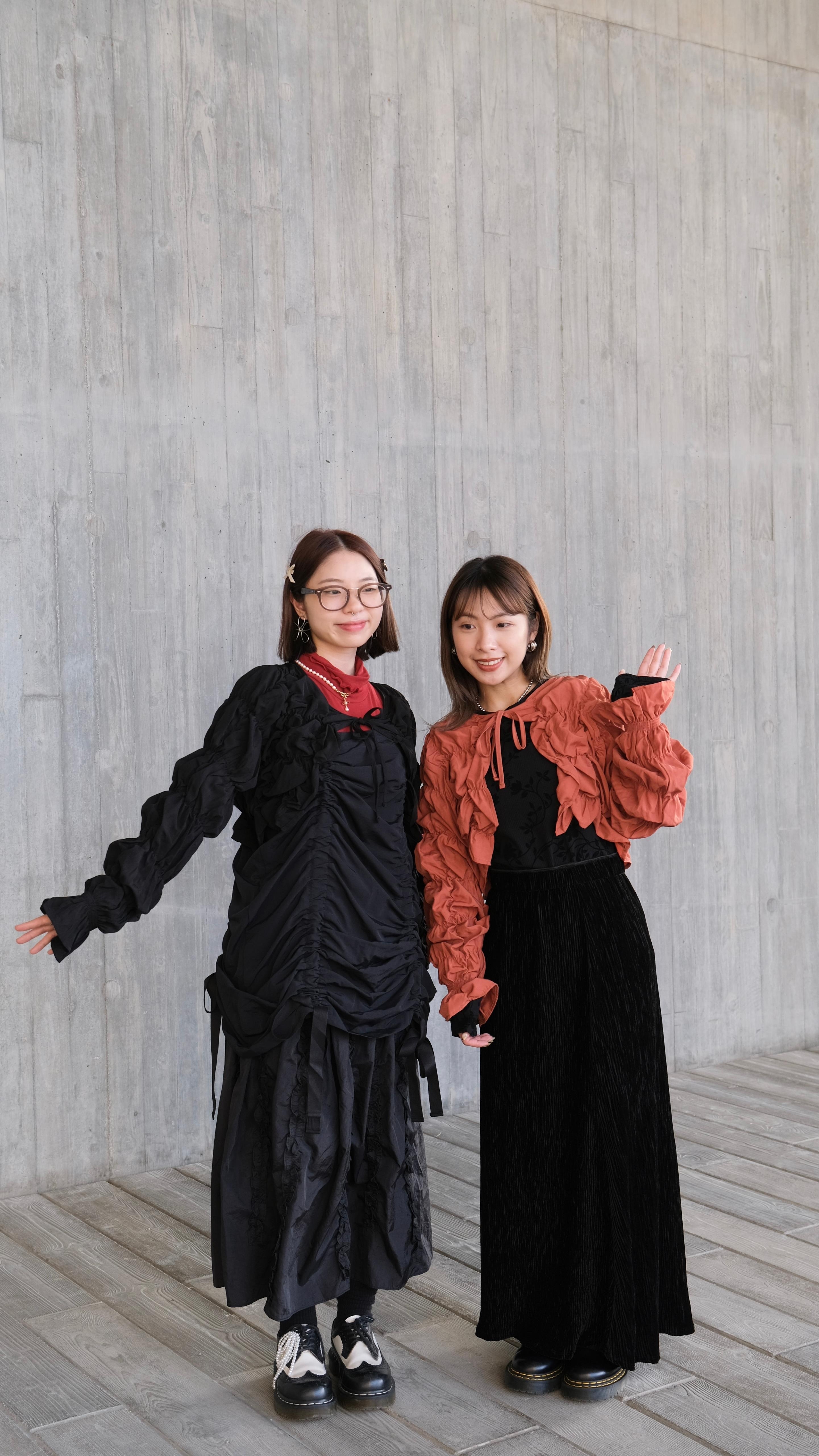 荷葉手袖扭扭外套