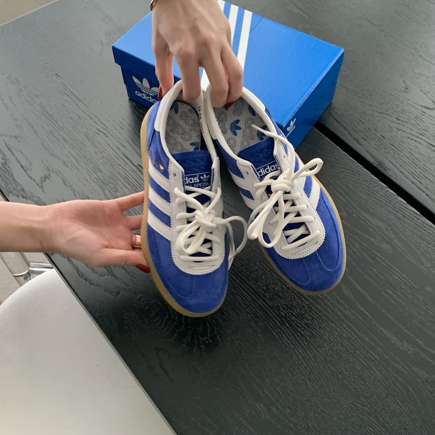 Adidas Originals Handball Spezial 75週年限定 寶藍 白色 復古鞋 JP5278