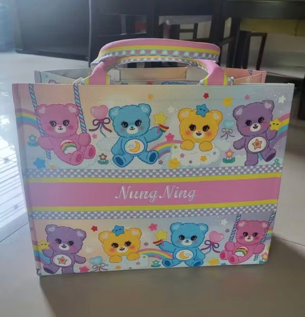 泰國 直送 愛心小熊手袋 Care Bear & Rainbow rabbit  Canvas Bag