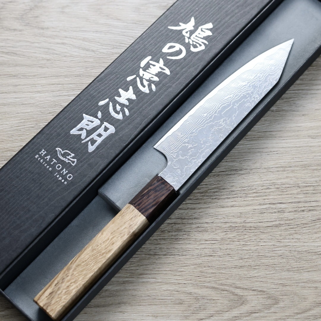 鳩野憲志朗 蔬果刀 135mm SG2 鑽石大馬士革