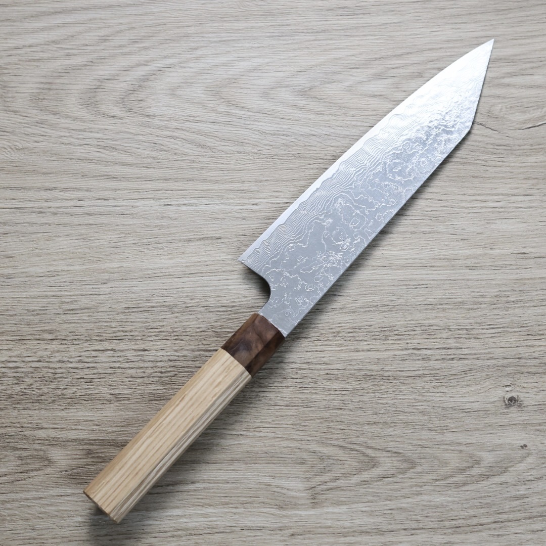 鳩野憲志朗 牛刀 210mm SG2 鑽石大馬士革