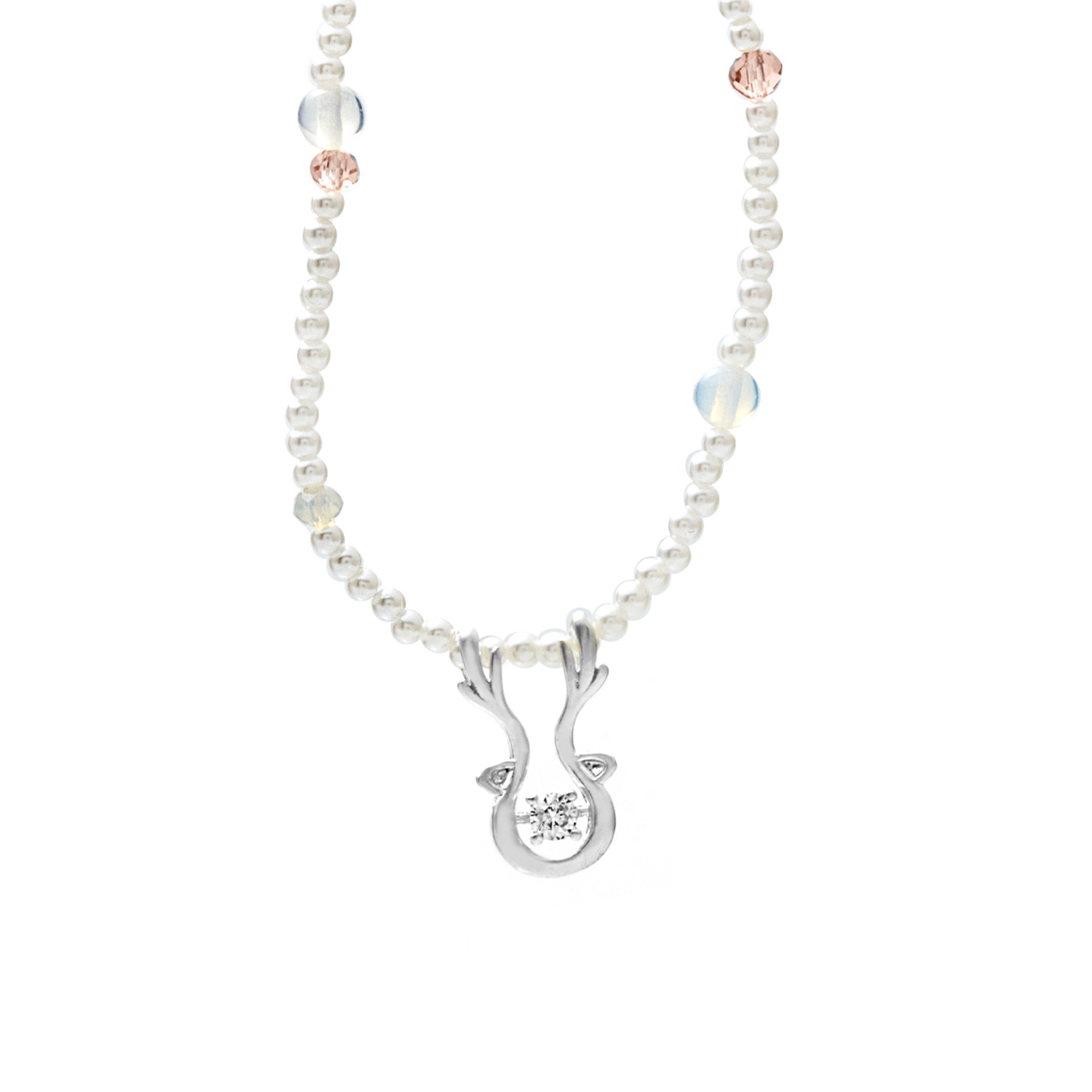 平價飾品,麋鹿,鋯石,串珠,項鍊