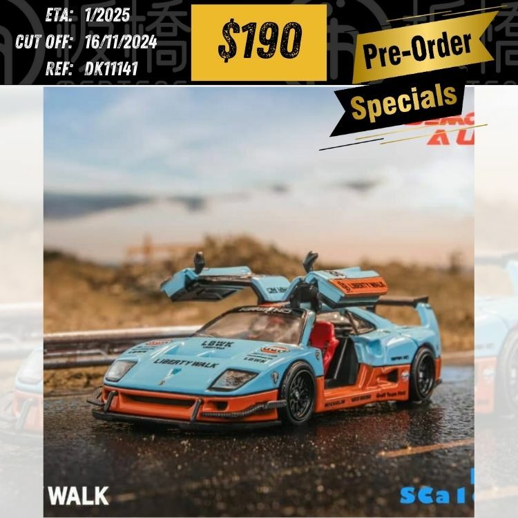 PO-$190 * Demon King Auto * 1:64 Ferrari F40 LB Gulf [OD14/11]