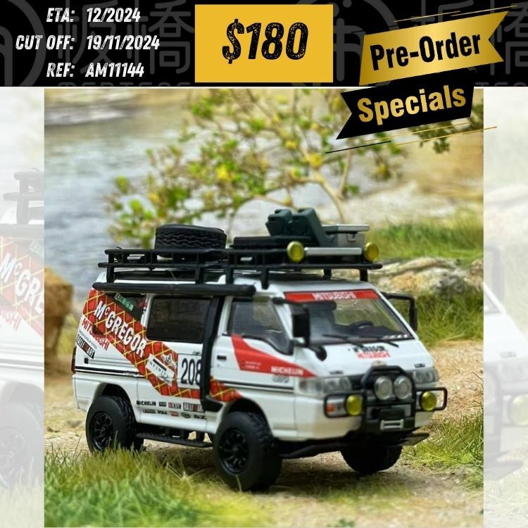 PO-$180 * Autobots Model * 1:64 Mitsubishi Delica Star Wagon 4x4 Oil #208 [OD14/11]