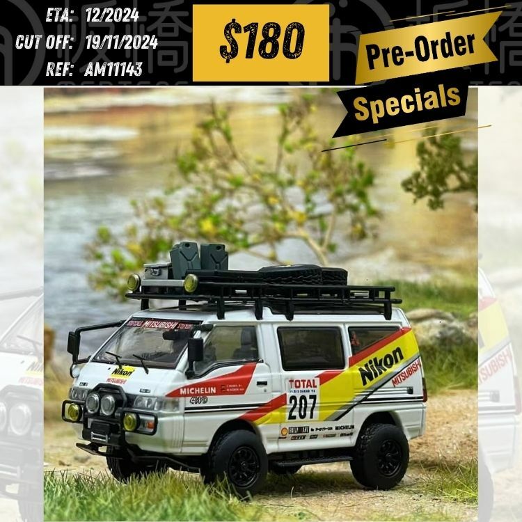 PO-$180 * Autobots Model * 1:64 Mitsubishi Delica Star Wagon 4x4 Oil #207 [OD14/11]