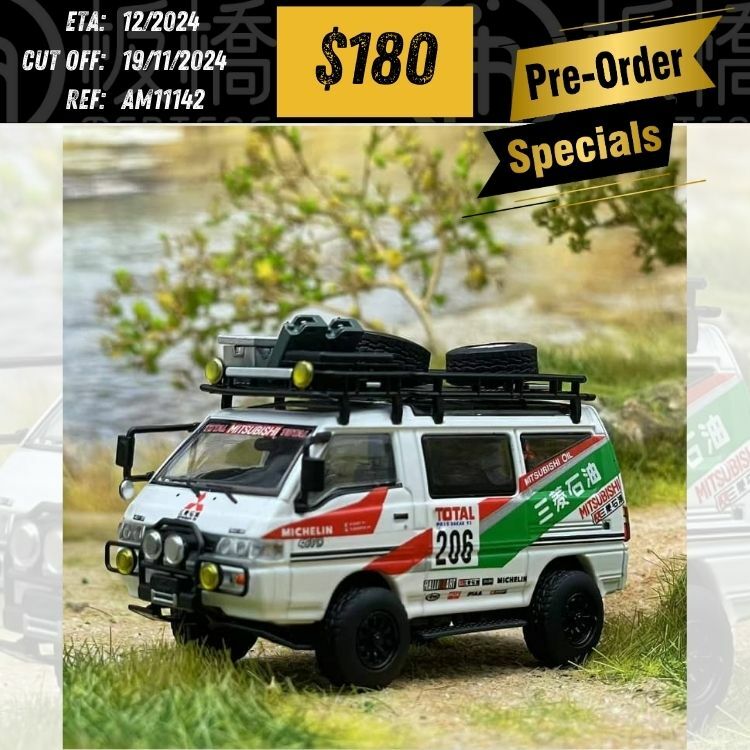 PO-$180 * Autobots Model * 1:64 Mitsubishi Delica Star Wagon 4x4 Oil #206 [OD14/11]