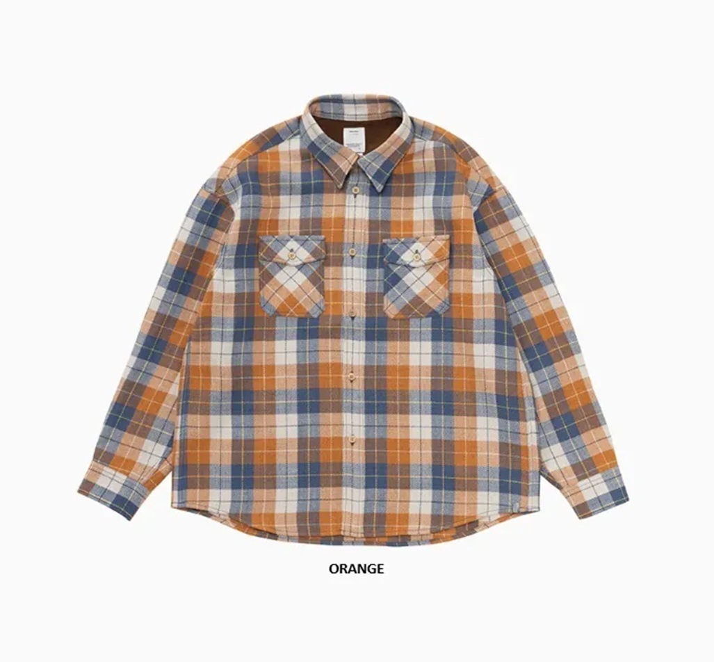 VISVIM LUMBER CHECK SHIRT L/S - ORANGE SIZE 2 PRE ORDER ITEM (預訂中)