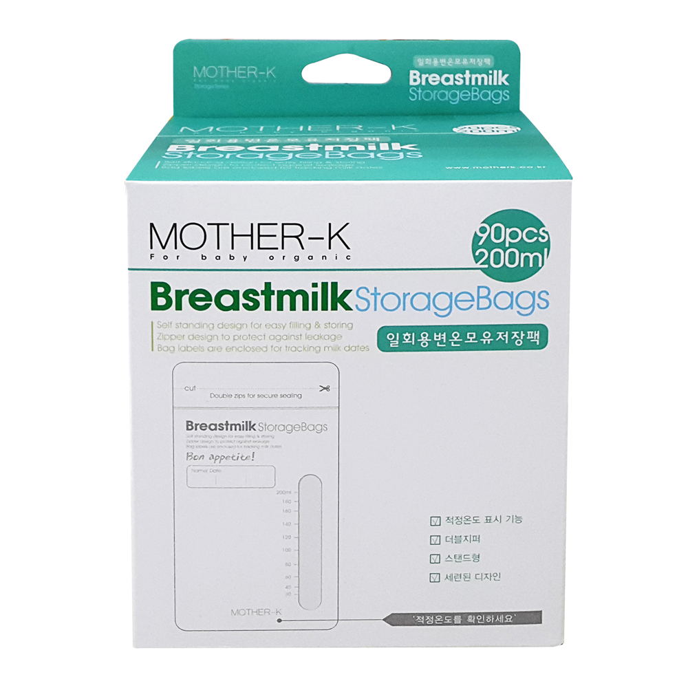Mother-K 溫感母乳抗菌袋 -200ml (90pcs)