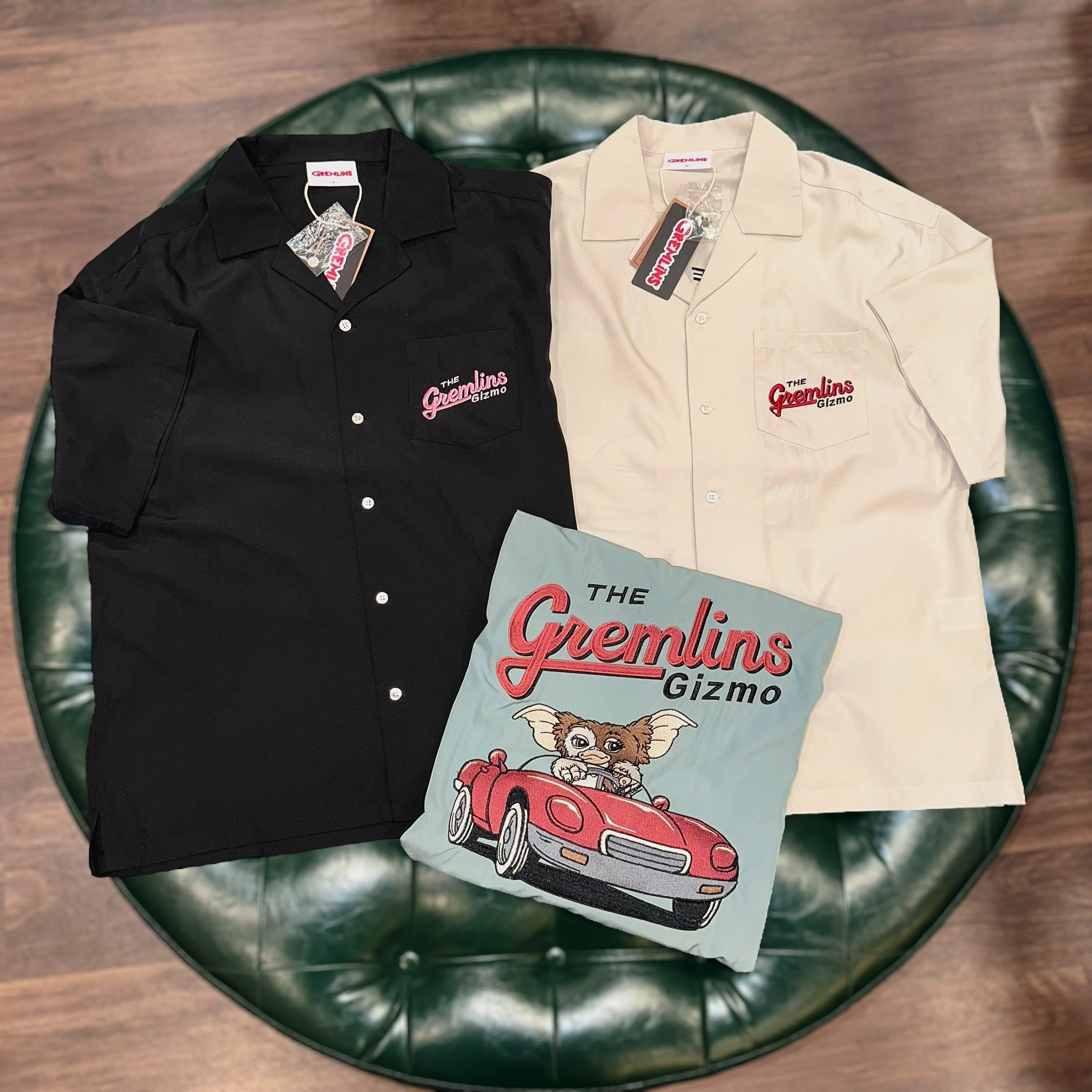 【日貨】小精靈刺繡老爺車襯衫