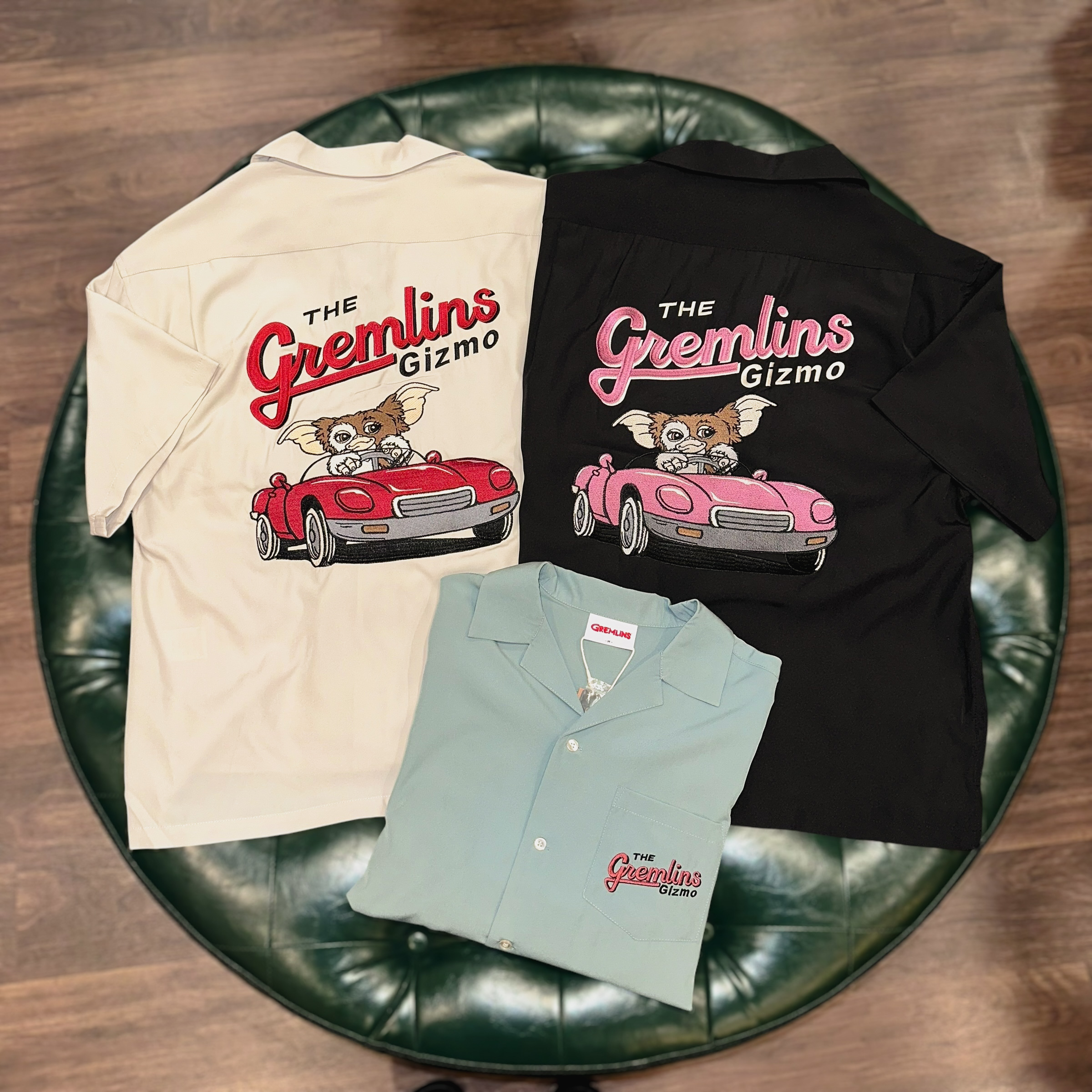 【日貨】小精靈刺繡老爺車襯衫