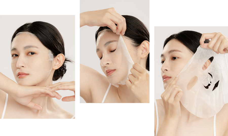 EINI'EINI初時喚光抗老面膜採用天絲面膜,超薄透明又服貼,每片蘊含滿滿28ML複合胜肽精華液,敷後撕下面膜的那刻,感受保水光澤 彷彿回到初時那般的柔潤喚亮