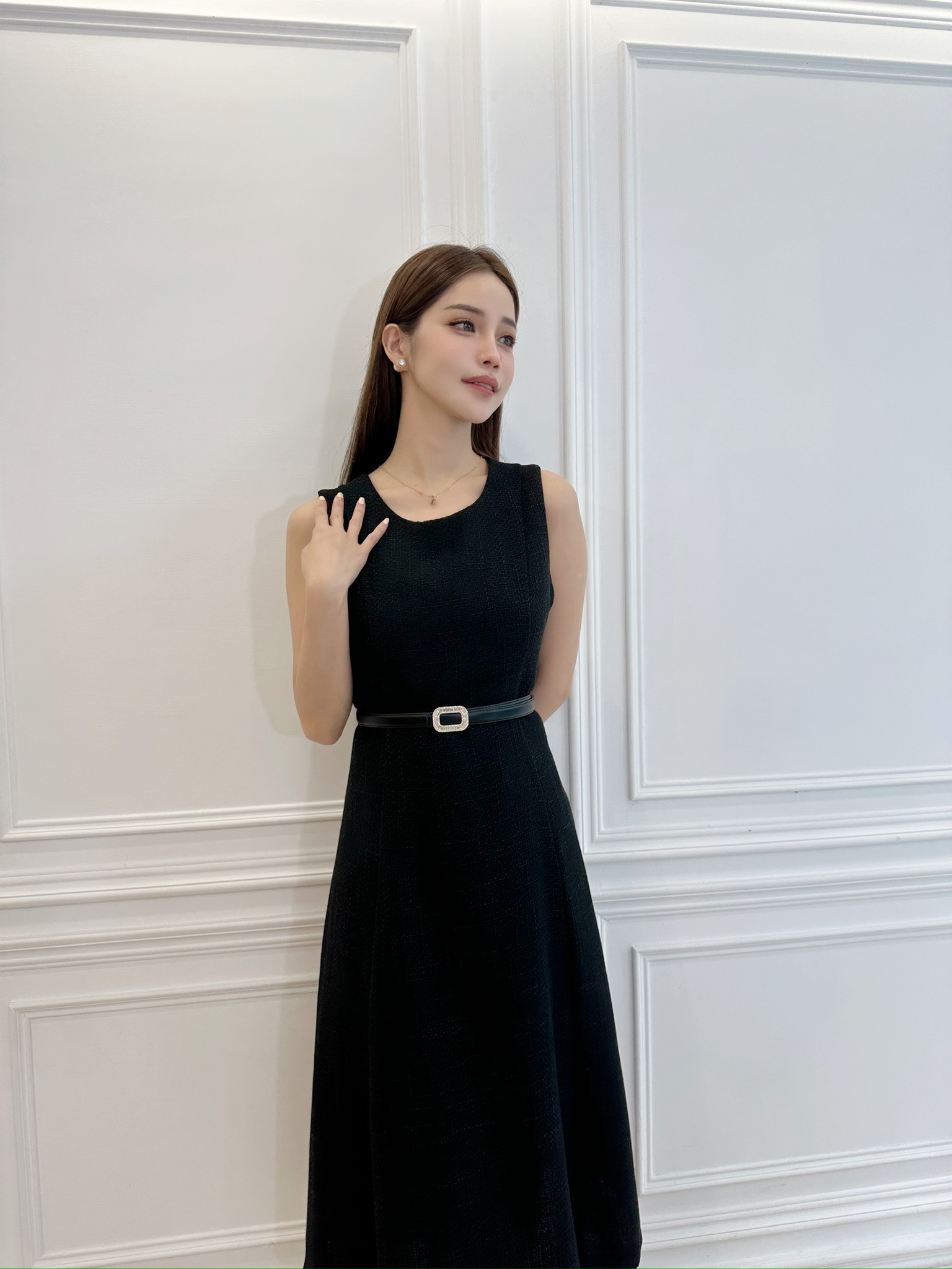 織紋背心後Ｖ傘洋