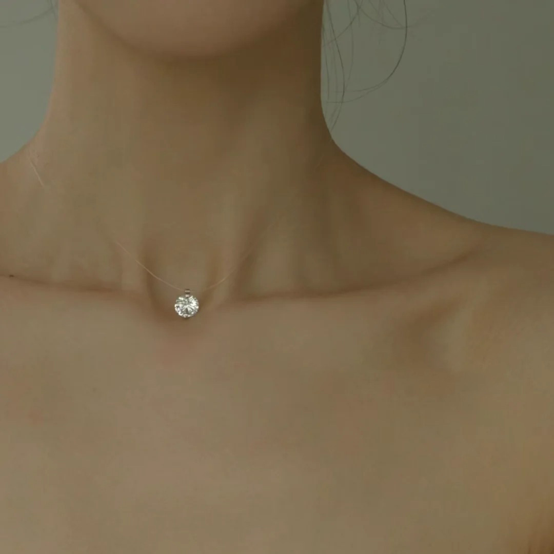 希奧之星 - 獨家專利莫桑石隱形絲線項鍊