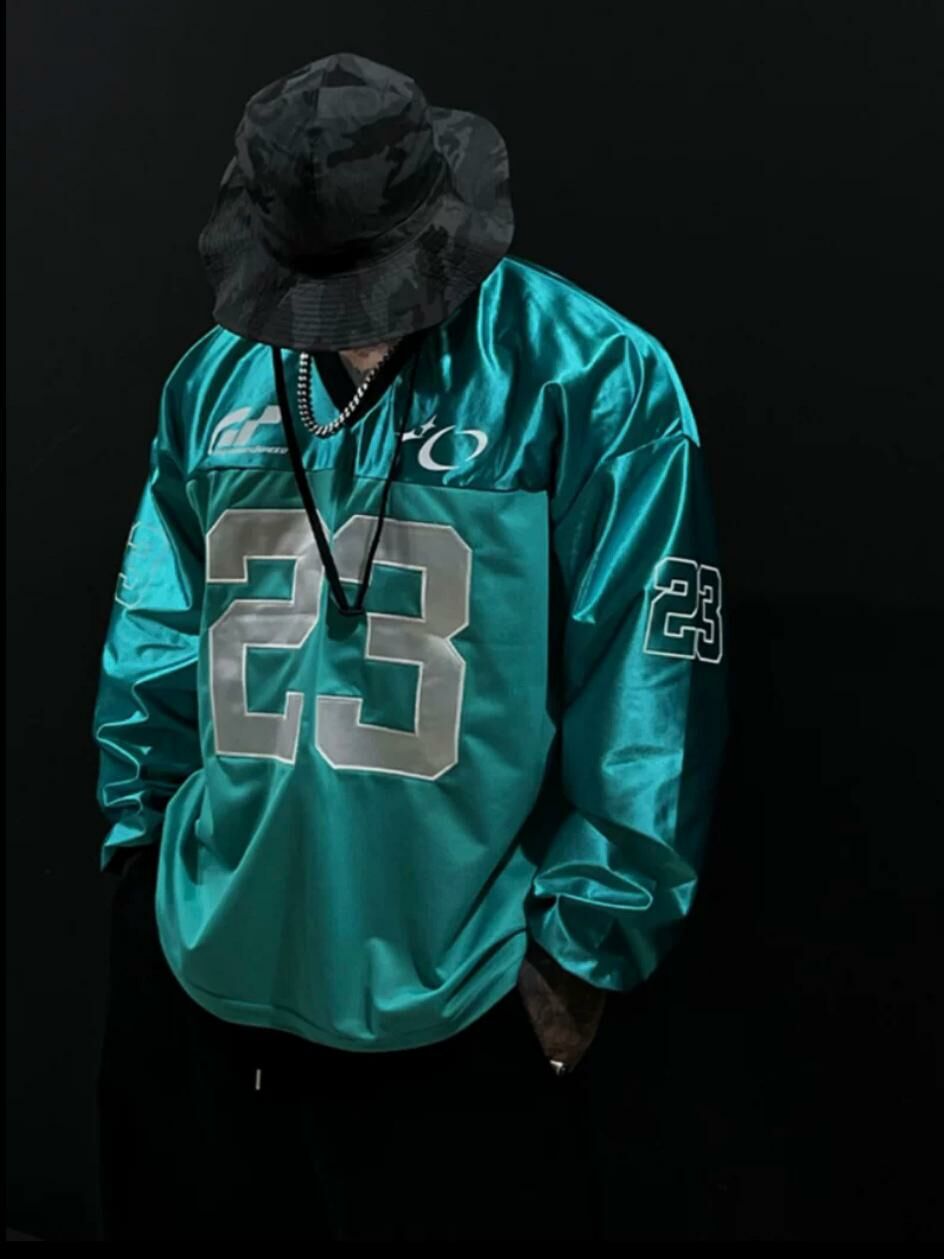 V領數字長袖衫 T5613