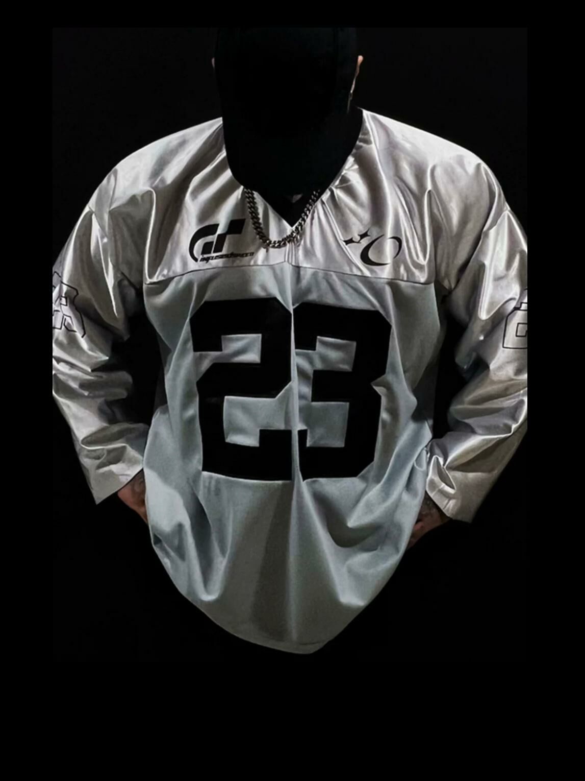 V領數字長袖衫 T5613