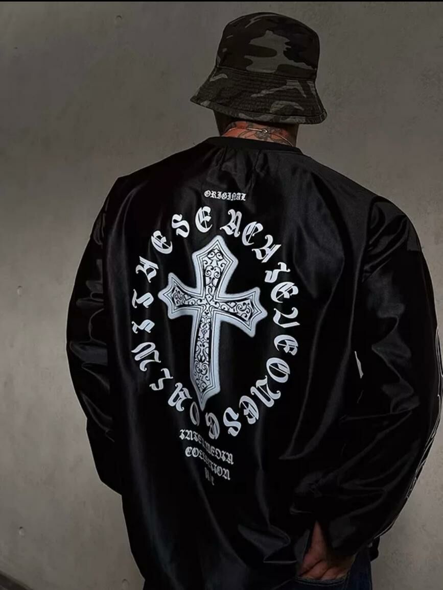 英文字圖案長袖衫 T5616