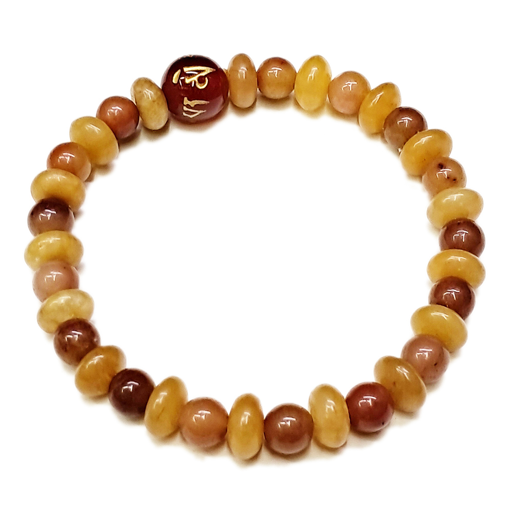 六字真言黃玉手珠3*8mm【十方】131387