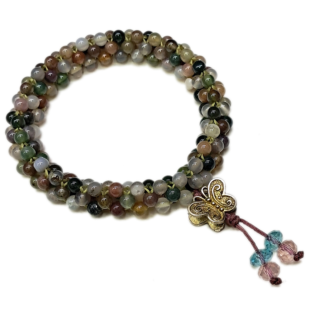 福疊&印度瑪瑙手環【十方】131041