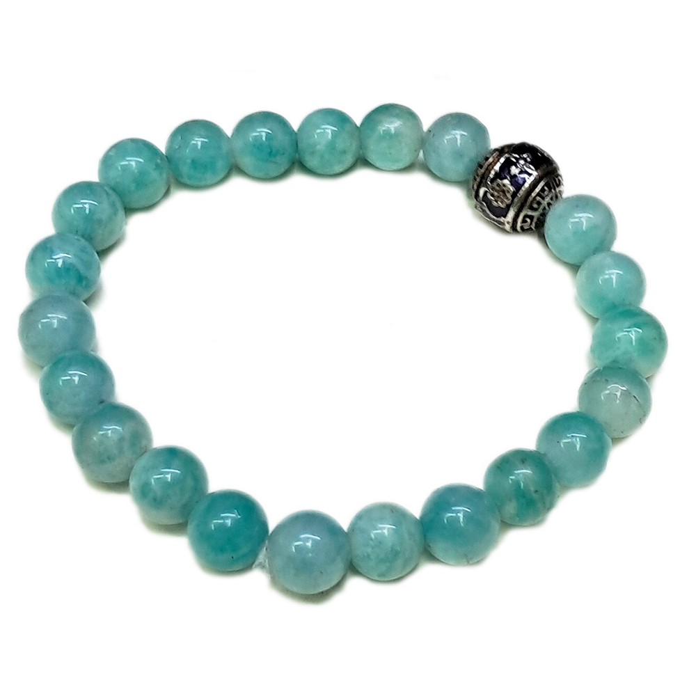 六字真言+天河石手珠8mm【十方】150002