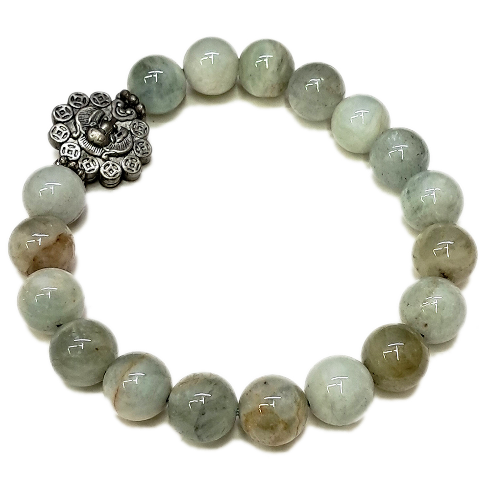 滿福+緬甸玉手珠10mm【十方】150228