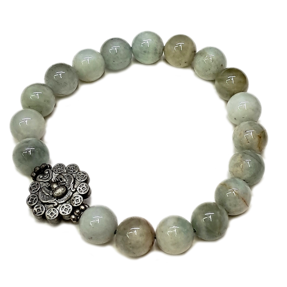 滿福+緬甸玉手珠10mm【十方】150228