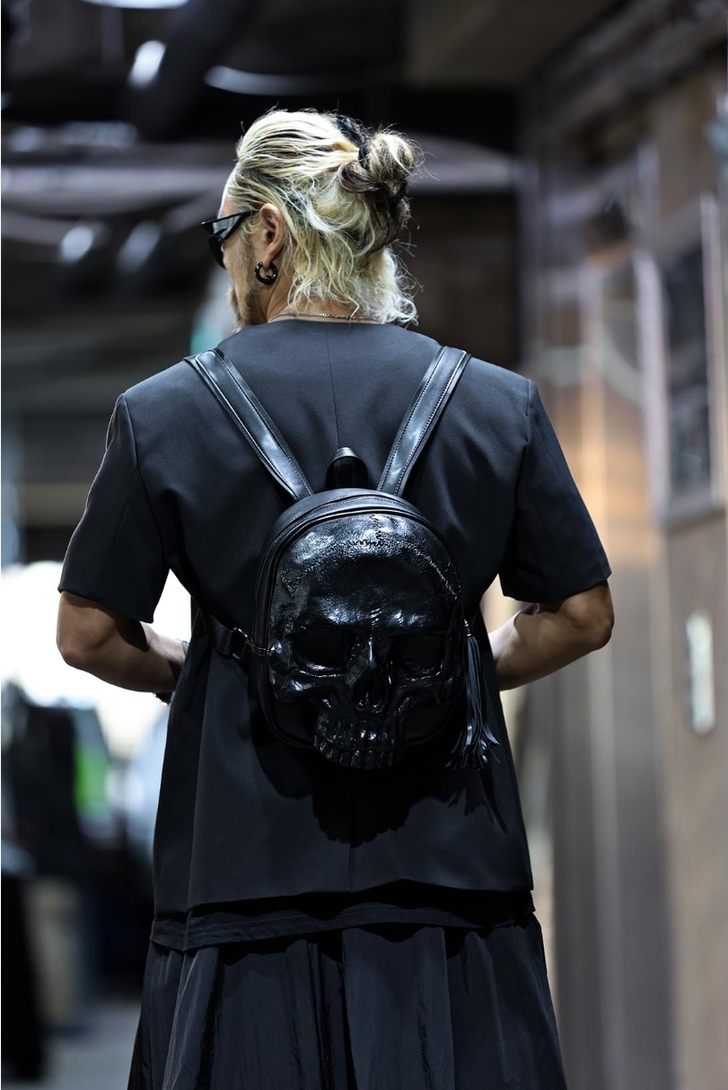 真骷髏黑色迷你背包