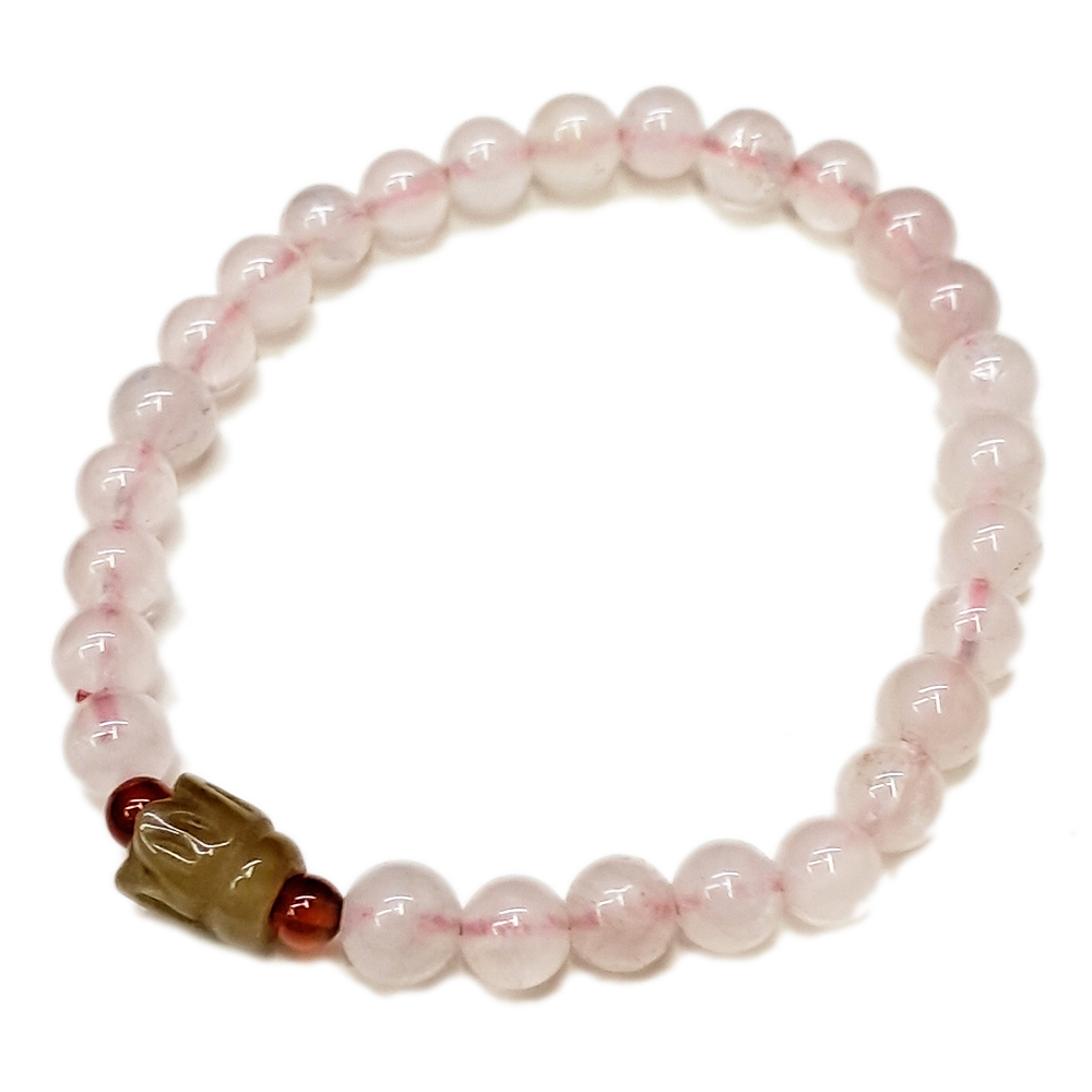 玉蓮苞+粉晶手珠6mm【十方】146152