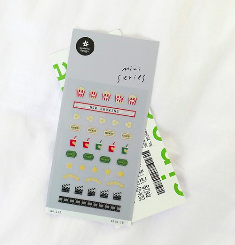 電影院 迷你手帳貼紙 125｜韓國Suatelier