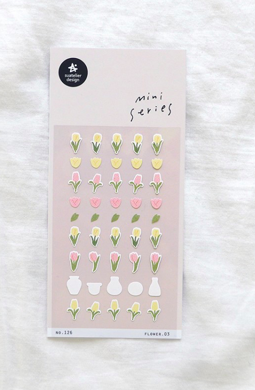 花 迷你手帳貼紙 126｜韓國Suatelier